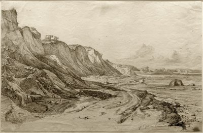 La riva di Brodtener vicino a Travemünde da Friedrich Nerly