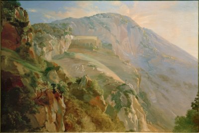 Monastero in montagna vicino a Subiaco da Friedrich Nerly