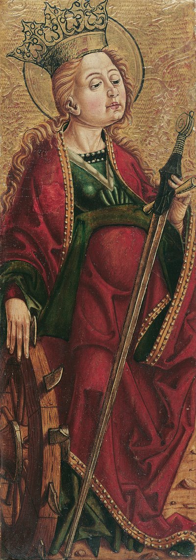 Santa Caterina (interno) e Santo Stefano? (esterno) da Friedrich Pacher (Umkreis)
