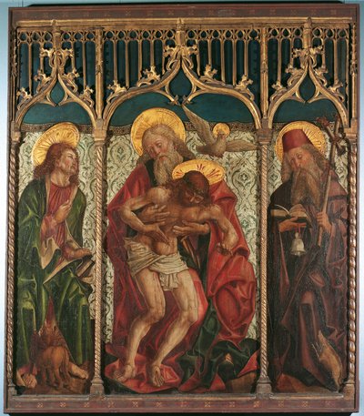Santissima Trinità tra i santi Marco e Antonio Eremita da Friedrich Pacher
