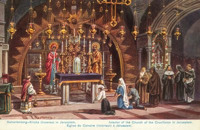 Altare della Crocifissione, Chiesa del Santo Sepolcro, Gerusalemme da Friedrich Perlberg
