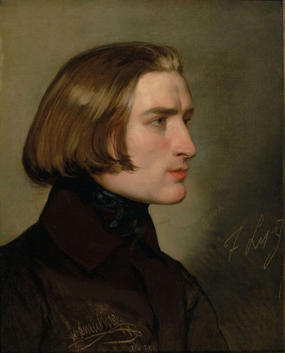 Ritratto del compositore Franz Liszt da Friedrich Ritter von Amerling