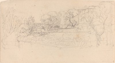 Un giardino terrazzato presso una villa da Friedrich Salathé