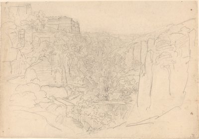 Castello fortificato sopra una valle stretta da Friedrich Salathé