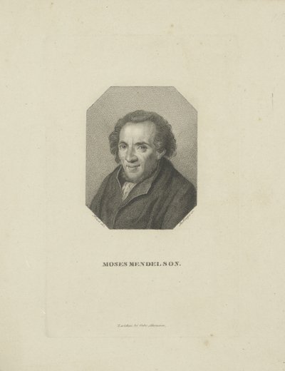 Ritratto di Moses Mendelssohn 1729-1786, 1818 da Friedrich Wilhelm Bollinger