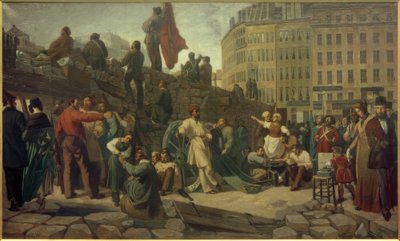Rivoluzione di febbraio 1848, barricate parigine da Friedrich Wilhelm Martersteig