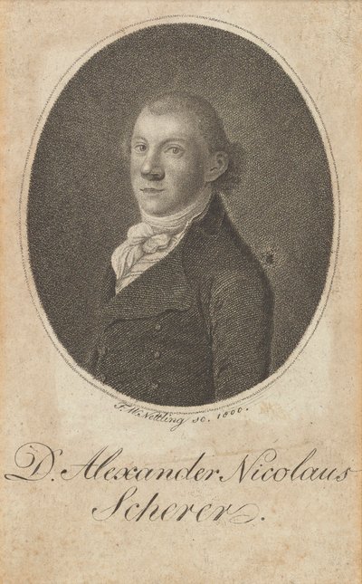 Ritratto di Alexander Nicolaus Scherer 1771-1824, 1800 da Friedrich Wilhelm Nettling