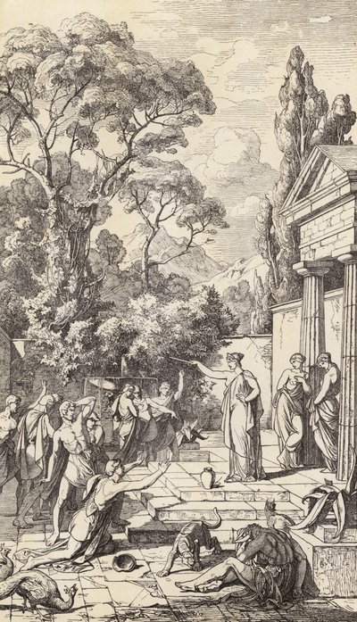 Circe che fa la sua magia da Friedrich the Elder Preller