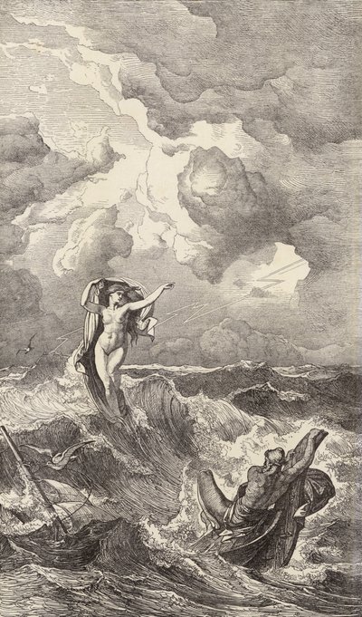 Leucotea e Ulisse da Friedrich the Elder Preller
