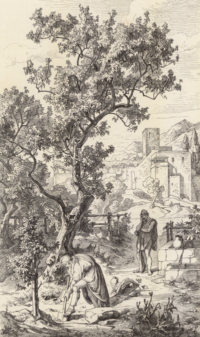 Ulisse visita suo padre Laerte (incisione) da Friedrich the Elder Preller