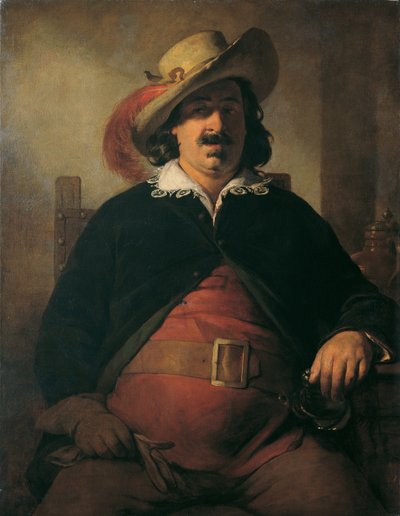 Il pittore di paesaggi Ignaz Raffalt come Falstaff da Friedrich von Amerling