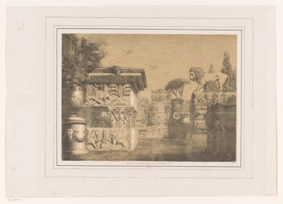 Fantasia architettonica con elementi antichi da Friedrich von Gärtner