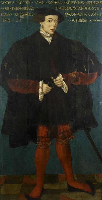 Ritratto di Worp van Ropta, magistrato capo di East Dongeradeel da Friese School 1542