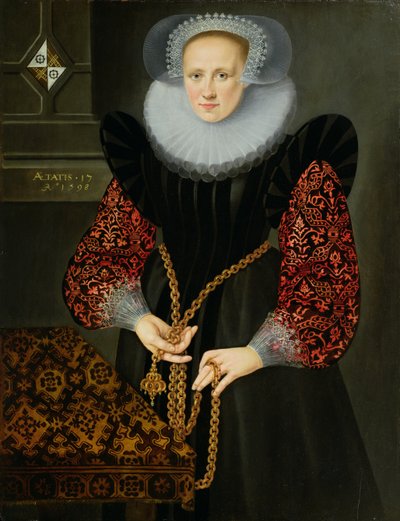 Ritratto di Aefge Gijbland, diciassettenne, 1598 da Friesian School