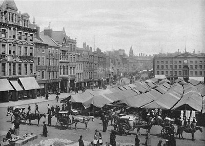 Nottingham: la piazza del mercato da Frith and Co