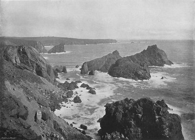 Vecchia Testa di Lucertola e Kynance Cove, c. 1896 da Frith and Co
