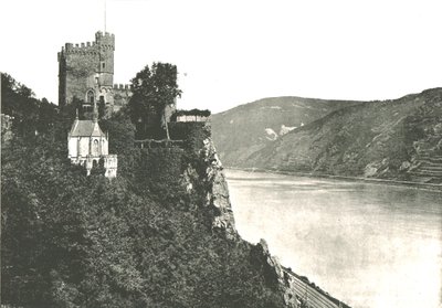 Castello di Rheinstein sul fiume Reno, Germania, 1895 da Frith and Co