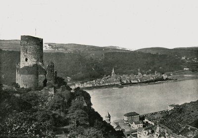 Il Katz che domina il Reno, St Goarshausen, Germania, 1895 da Frith and Co