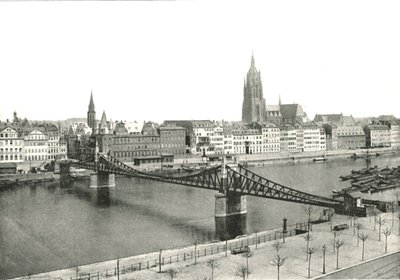 Veduta da Sachsenhausen, Francoforte, Germania, 1895 da Frith and Co