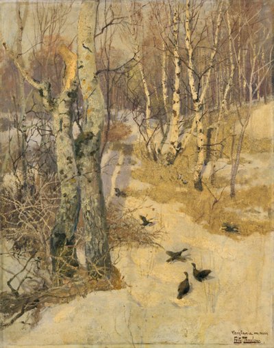 Boschi coperti di neve da Fritz Thaulow