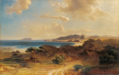 Spiaggia di Estepona con vista sulla Rocca di Gibilterra da Fritz Bamberger