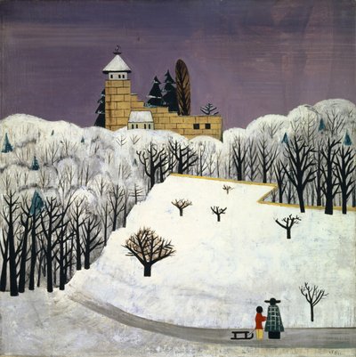 Castello di Birseck nella Neve da Fritz Baumann