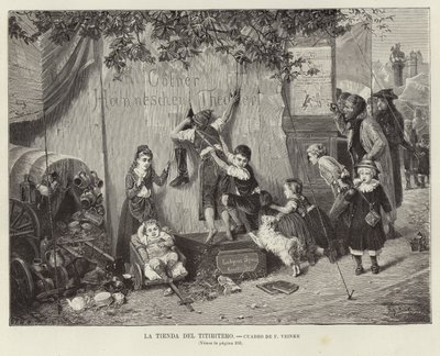 La Tenda del Burattinaio - quadro di Fritz Beinke da Fritz Beinke