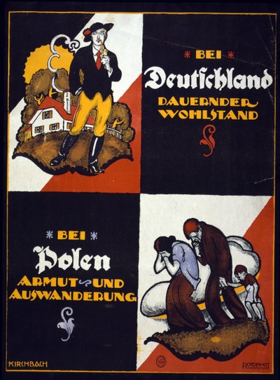 Poster anti-polacco tedesco da Fritz Gottfried Kirchbach