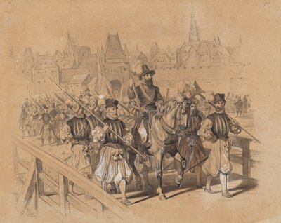 Accoglienza di un principe da parte del sindaco e del reggimento cittadino di Vienna da Fritz L
