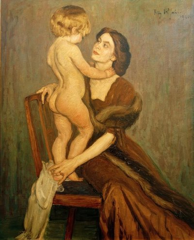 Signora con bambino da Fritz Rhein