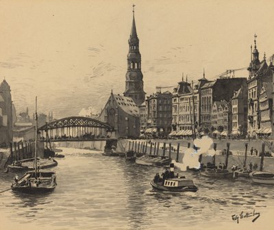 Dovenfleet mit Katharinenkirche da Fritz Stoltenberg