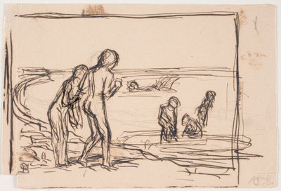Bambini che Fanno il Bagno sulla Spiaggia da Fritz Syberg