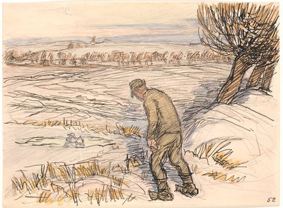 Il contadino presso il lago ghiacciato da Fritz Syberg