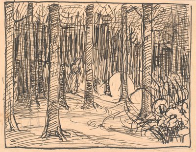 Profondamente nella foresta le strade si incrociavano... da Fritz Syberg