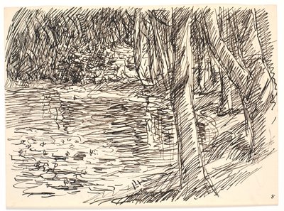 Un lago nella foresta da Fritz Syberg