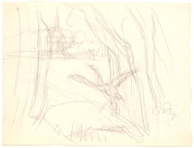 Paesaggio con cigno in decollo da Fritz Syberg