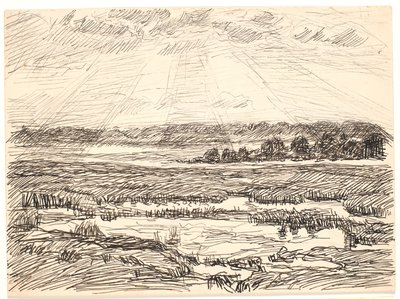 Paesaggio del Mosella con sole basso da Fritz Syberg