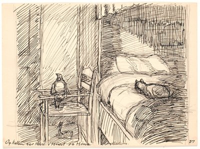 E il gatto era il padrone della casa e la gallina Madame da Fritz Syberg