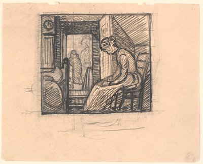 E la madre guardò in grembo, e le lacrime le scorrevano sulle guance... da Fritz Syberg