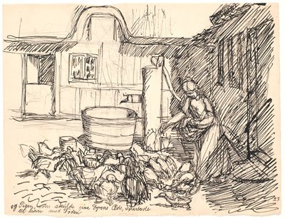 E la ragazza che doveva dare da mangiare agli animali... da Fritz Syberg