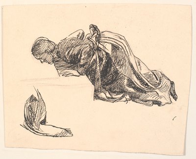 Bozzetto per la figura della madre in: Ecco i tuoi occhi, disse la Morte... da Fritz Syberg