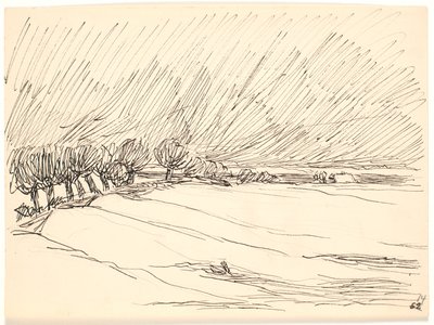 Paesaggio invernale con pioppi da Fritz Syberg