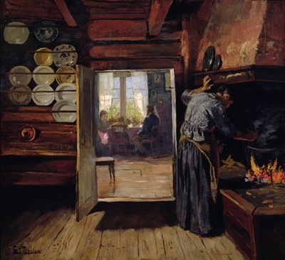 Interno a Seljord da Fritz Thaulow