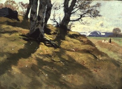 Paesaggio a Stord, Norvegia da Fritz Thaulow