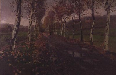 Il viale delle betulle argentate da Fritz Thaulow
