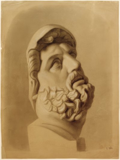 Dettaglio della testa del Laocoonte da Fritz von Uhde