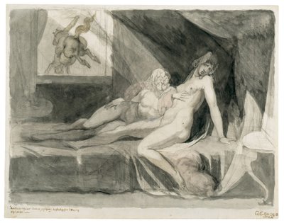 Alp lascia la camera da letto di due donne addormentate, 1810 da Füssli