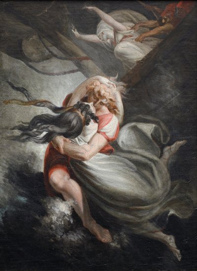 Amanda Rezia si getta con Huon in mare, Fatime viene trattenuta con la forza, 1804-1805 da Füssli