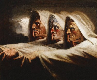 Le strane sorelle Le tre streghe, ca 1782 da Füssli