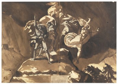 Le Streghe che Fluttuano sopra Macbeth e Banquo da Füssli